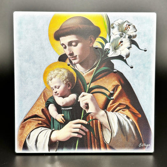 Quadro Santo António de Lisboa em madeira