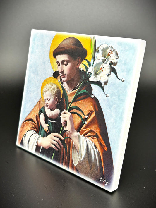 Quadro Santo António de Lisboa em madeira
