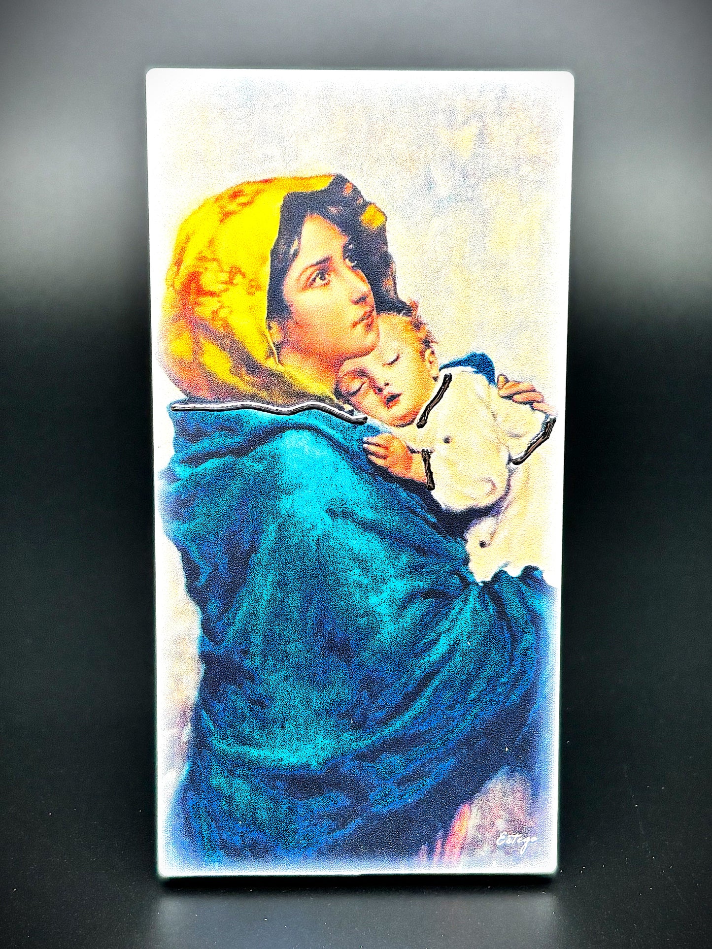 Quadro Amor de Mãe em madeira