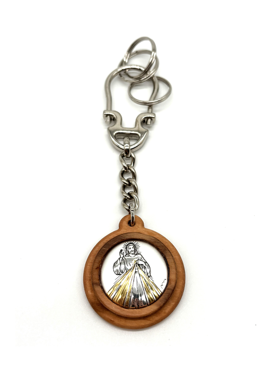 Porta-chaves em madeira de oliveira