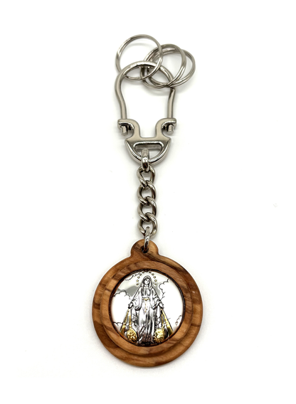 Porta-chaves em madeira de oliveira