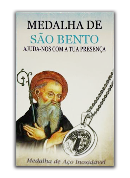 Colar com medalha de São Bento