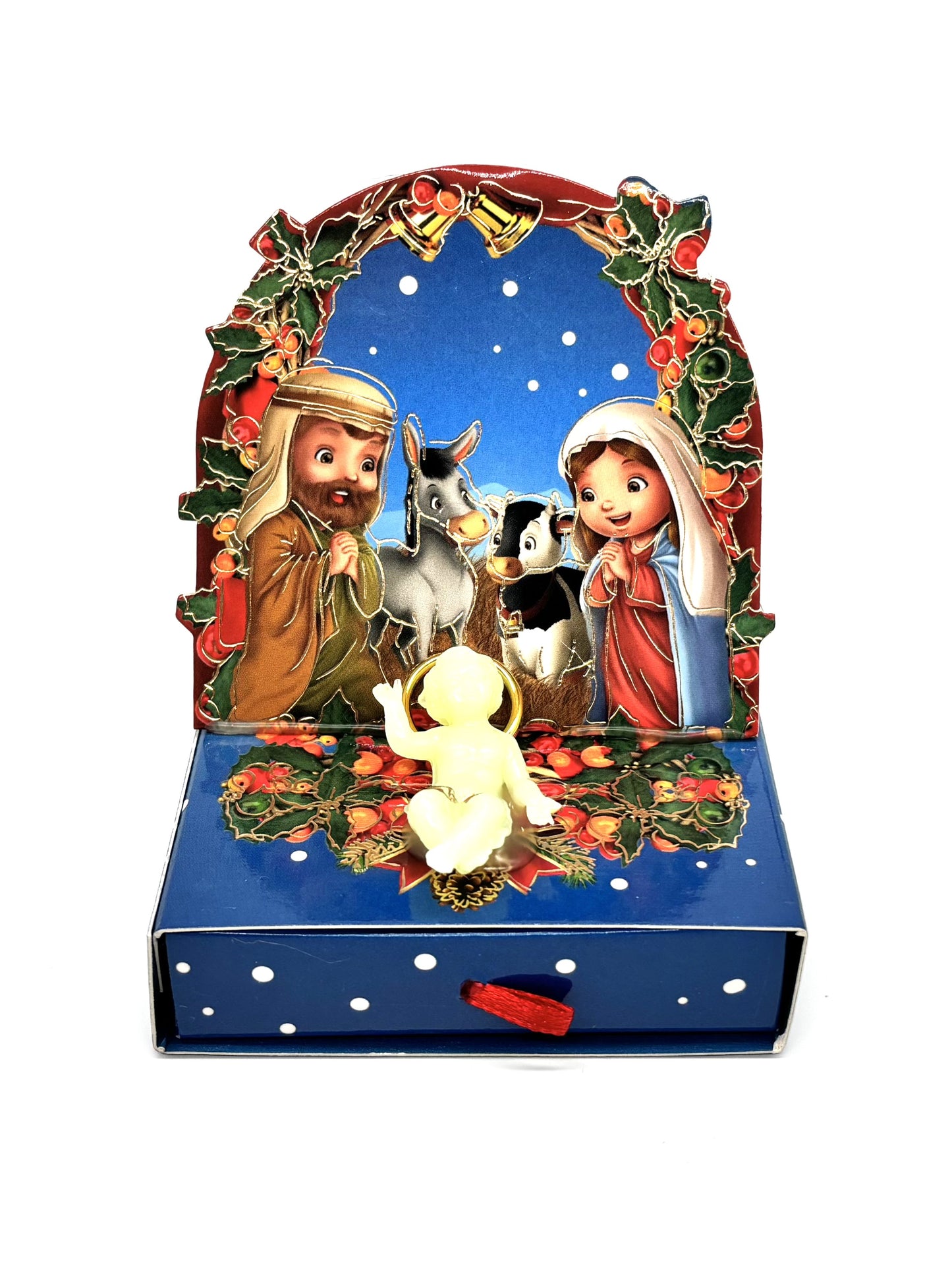 Presépio com Menino Jesus luminoso e Fio Estrela de Belém