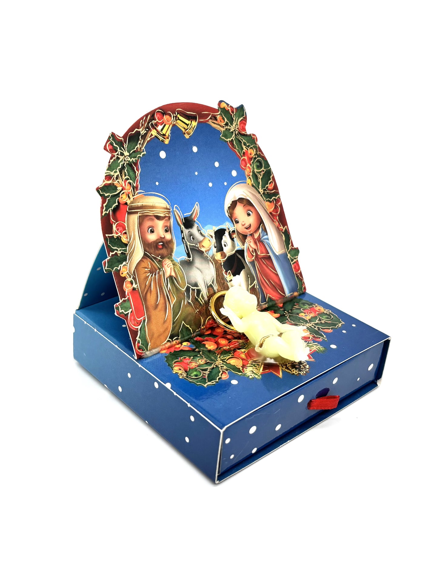 Presépio com Menino Jesus luminoso e Fio Estrela de Belém