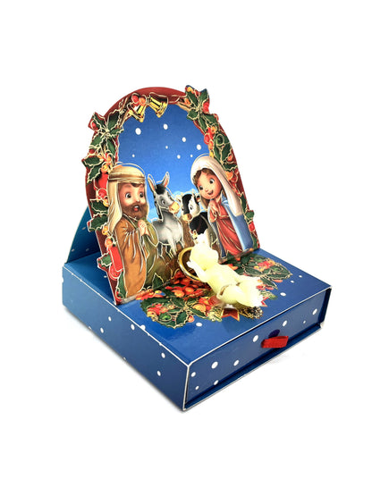 Presépio com Menino Jesus luminoso e Fio Estrela de Belém