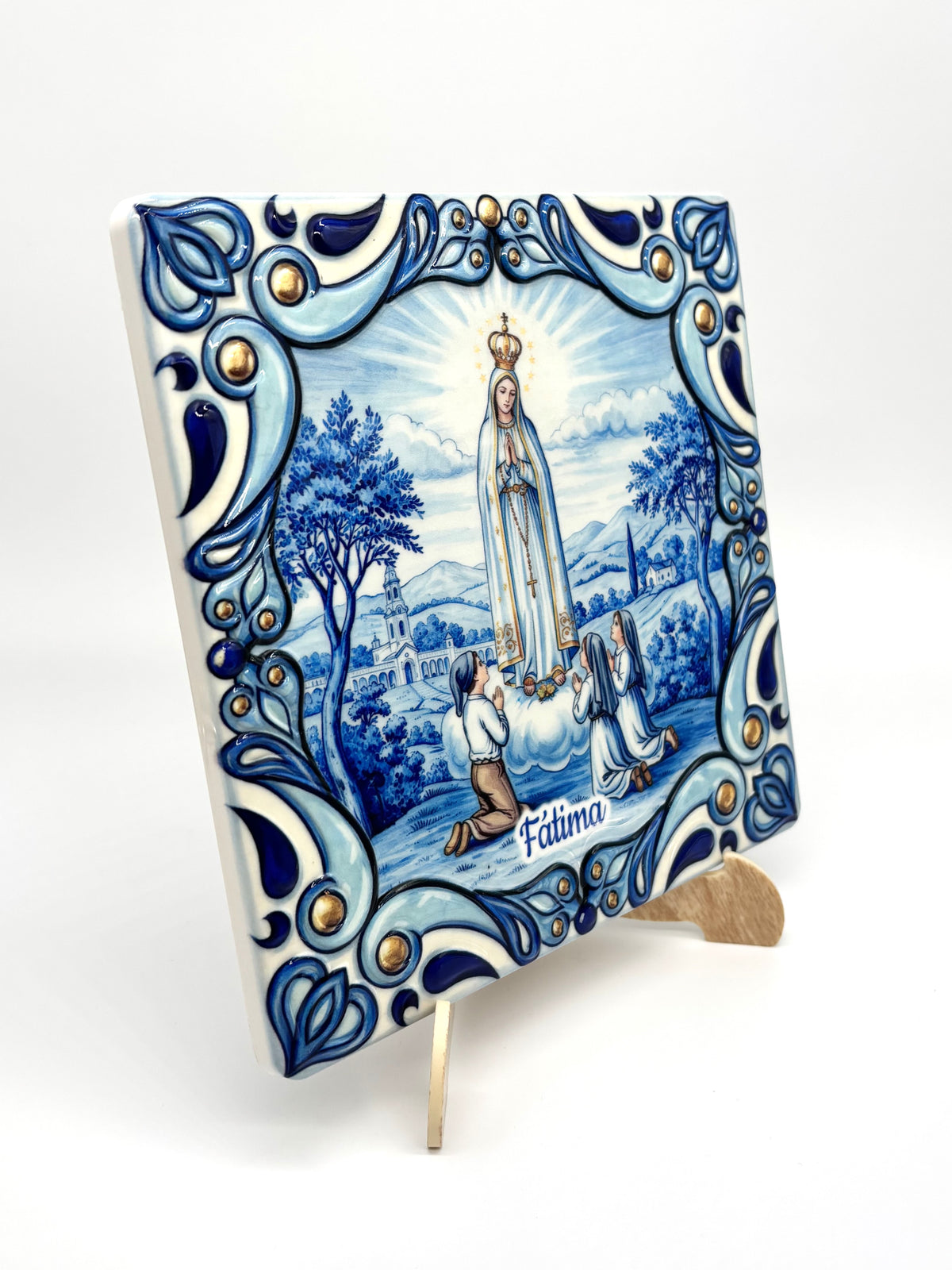 Quadro Nossa Senhora de Fátima e os Três Pastorinhos