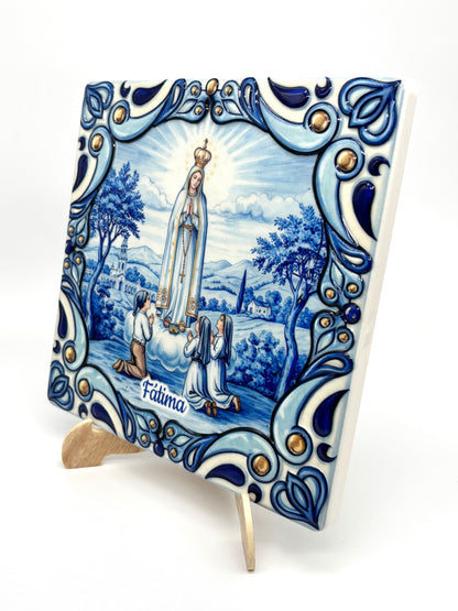 Quadro Nossa Senhora de Fátima e os Três Pastorinhos