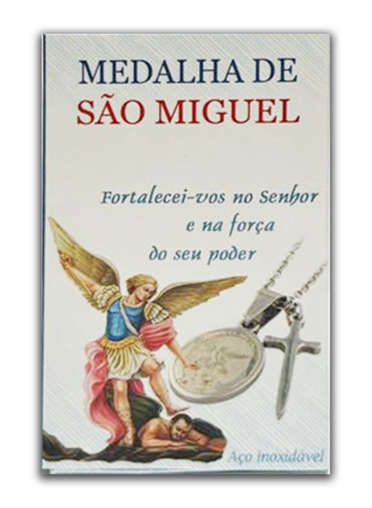 Colar com medalha de São Miguel