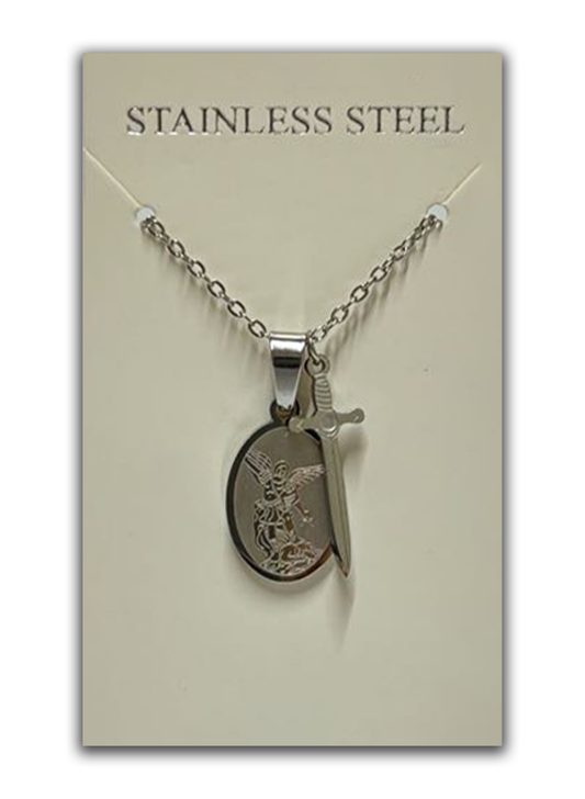 Colar com medalha de São Miguel