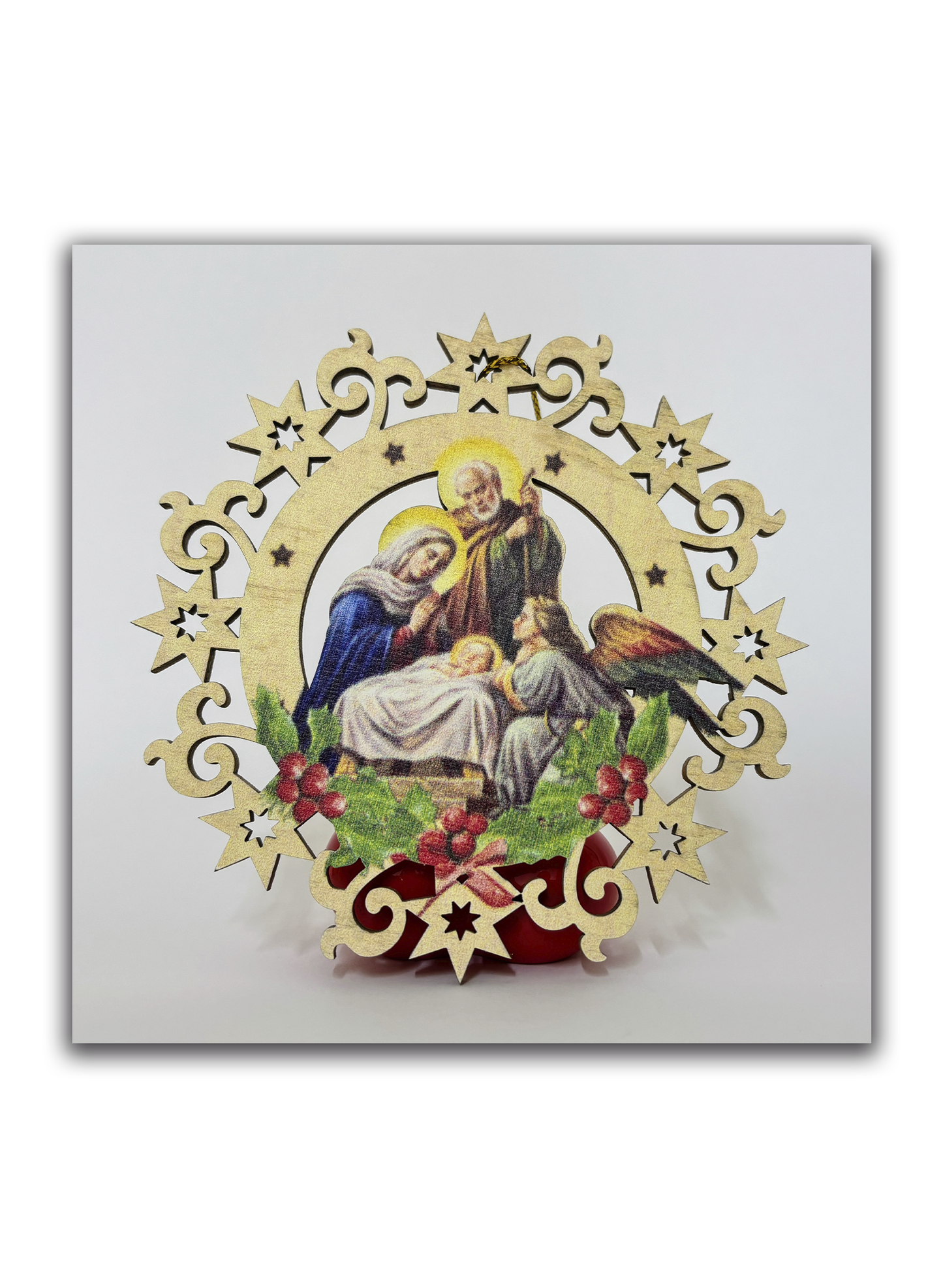 Sagrada Família - Enfeite para Árvore de Natal - Embalagem para oferta