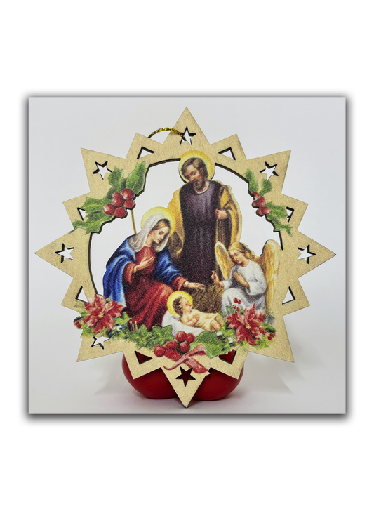 Sagrada Família - Enfeite para Árvore de Natal - Embalagem para oferta