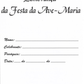Diploma Lembrança da Festa da Ave-Maria - 10 un.
