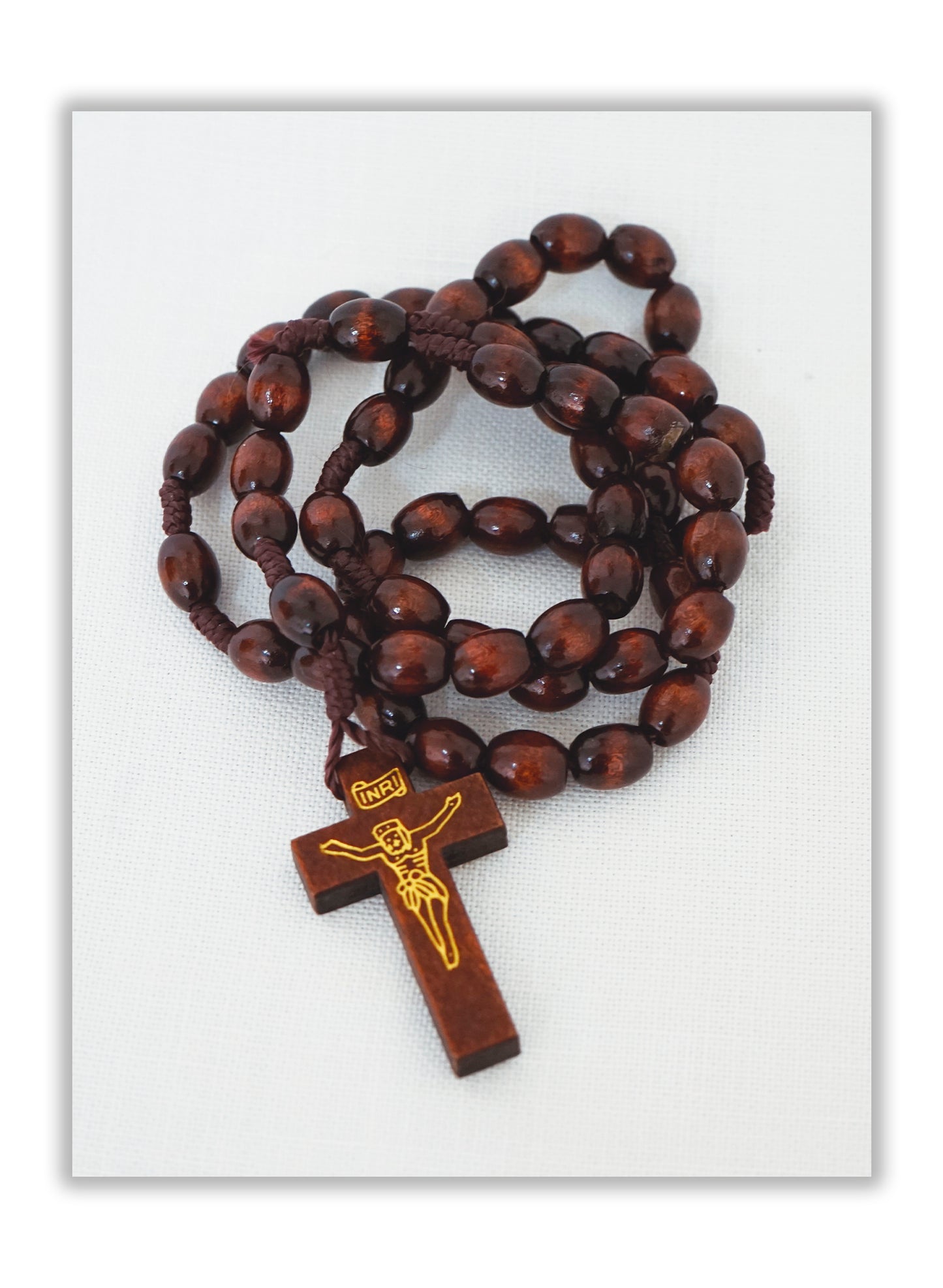 Terço - Cordão e madeira