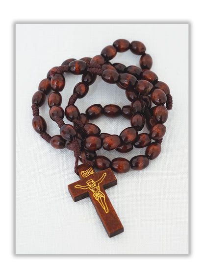 Terço - Cordão e madeira