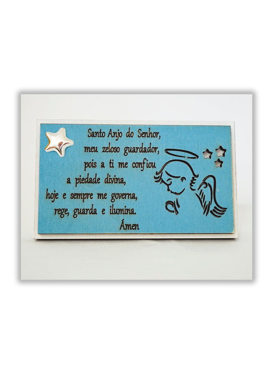 Quadro - Oração Anjo da Guarda - Duas cores
