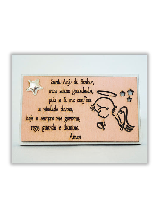 Quadro - Oração Anjo da Guarda - Duas cores
