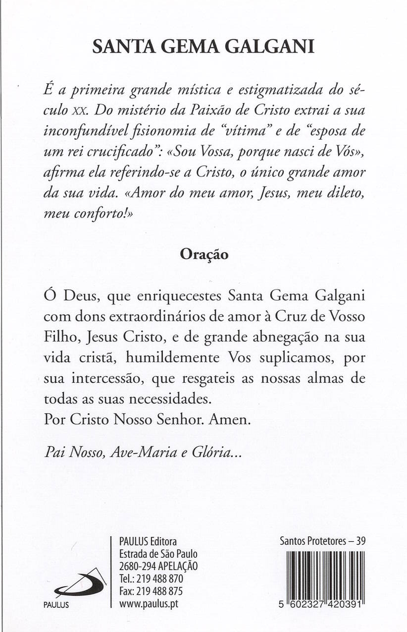 Pagela Santa Gema Galgani - 25 un.