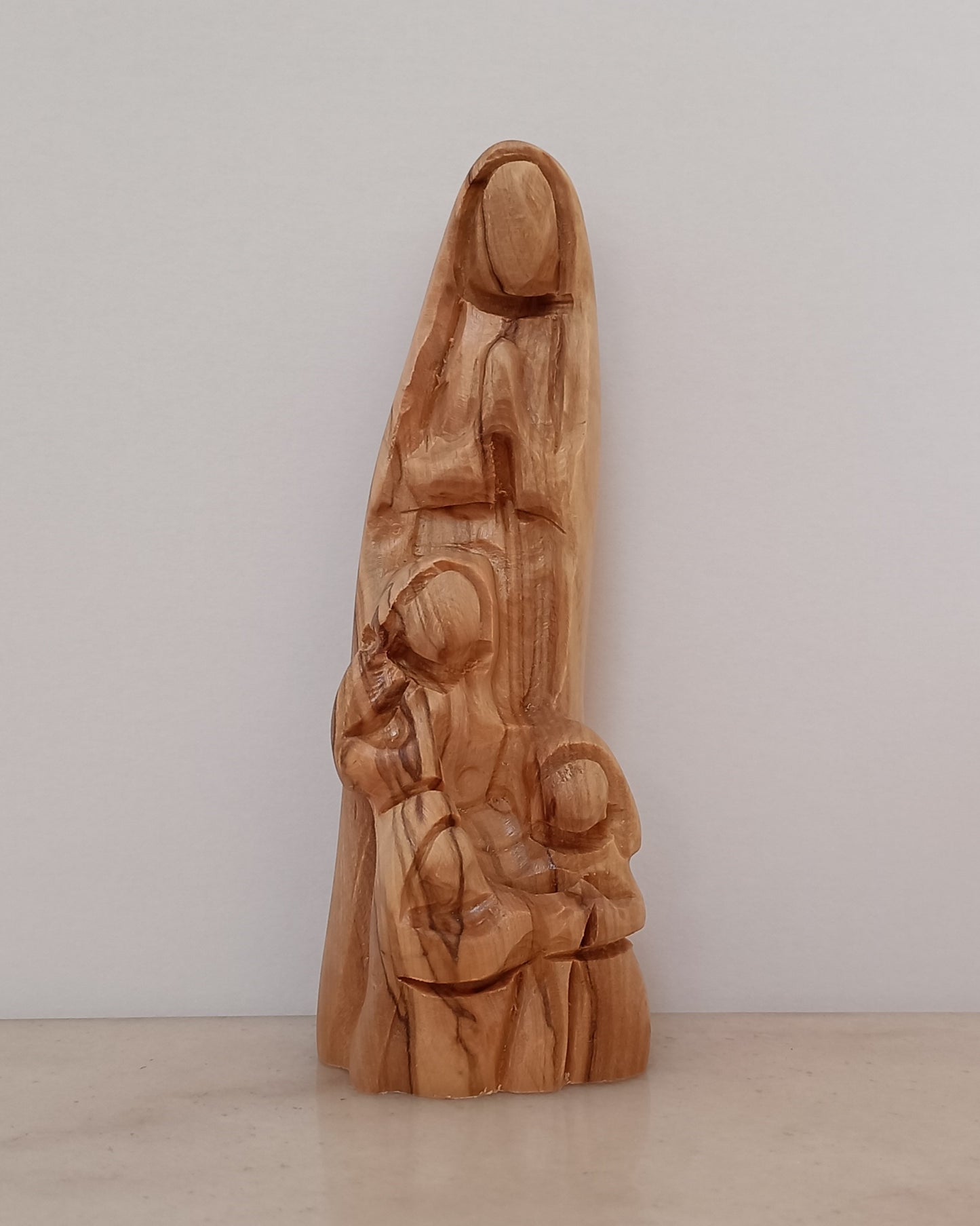 Imagem Aparição de Fátima em madeira de oliveira
