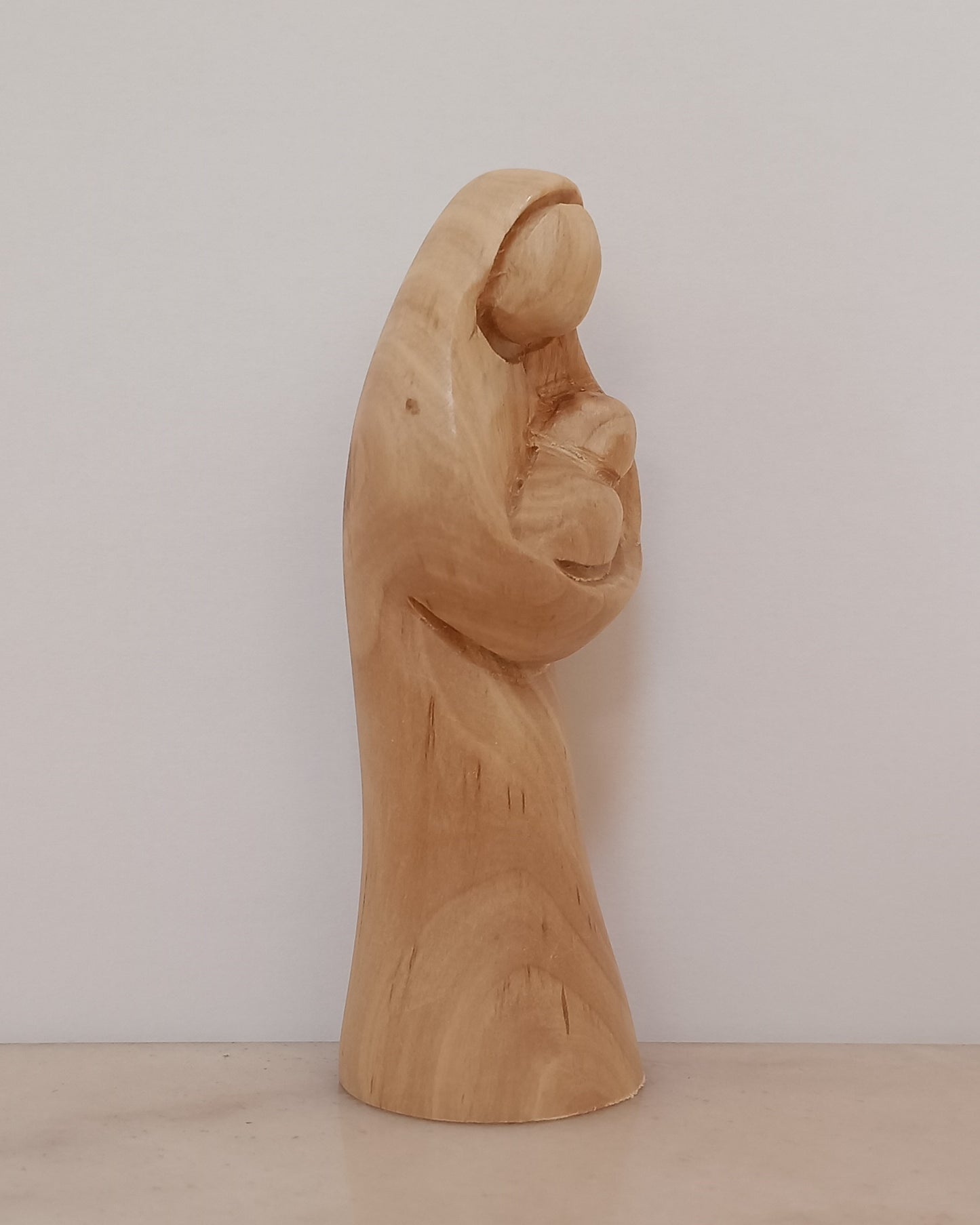 Imagem Amor de Mãe em madeira de oliveira