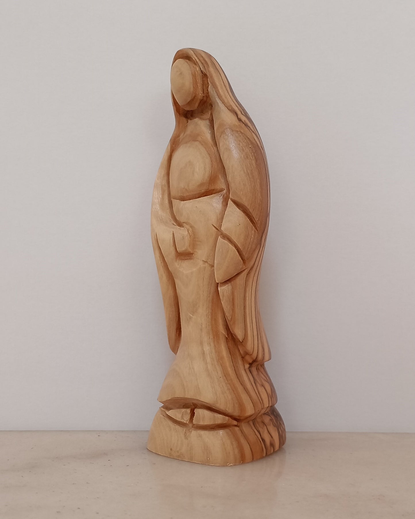Imagem Nossa Senhora do Bom Parto em madeira de oliveira