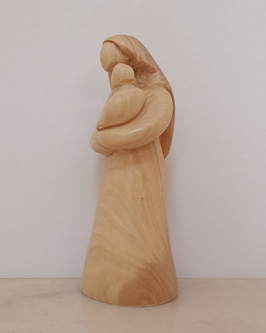 Imagem Amor de Mãe em madeira de oliveira