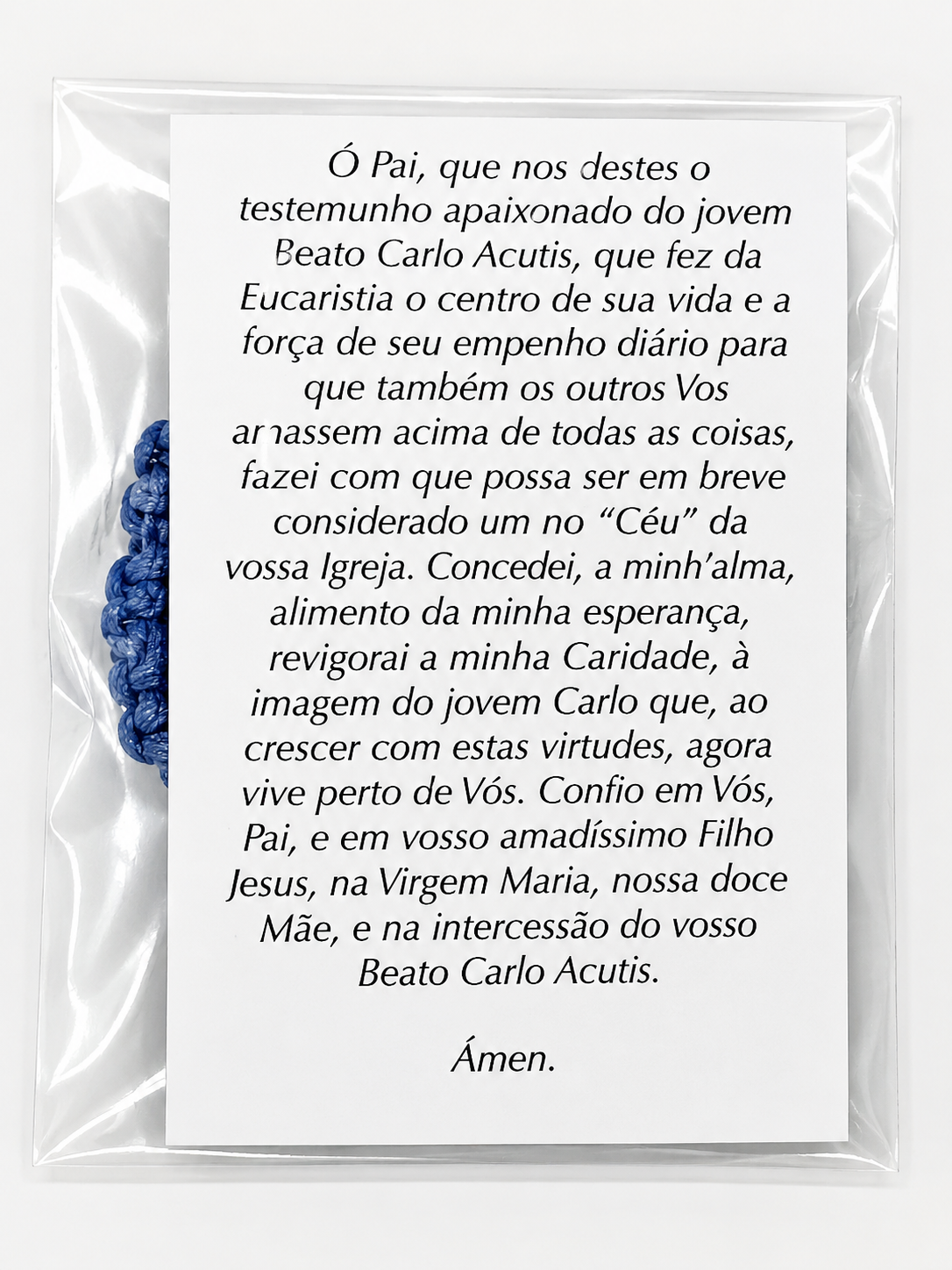 Pulseira São Carlo Acutis Macramê ajustável
