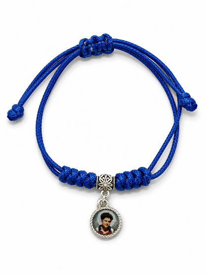 Pulseira São Carlo Acutis Macramê ajustável