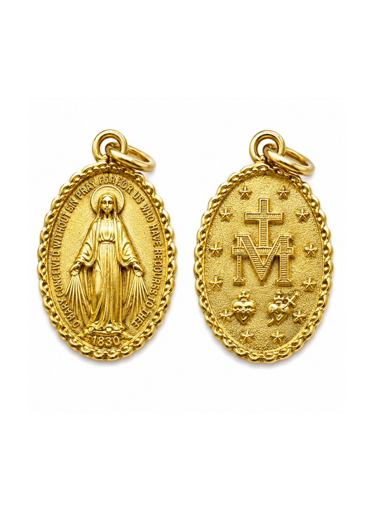 Medalha Nossa Senhora das Graças dourada