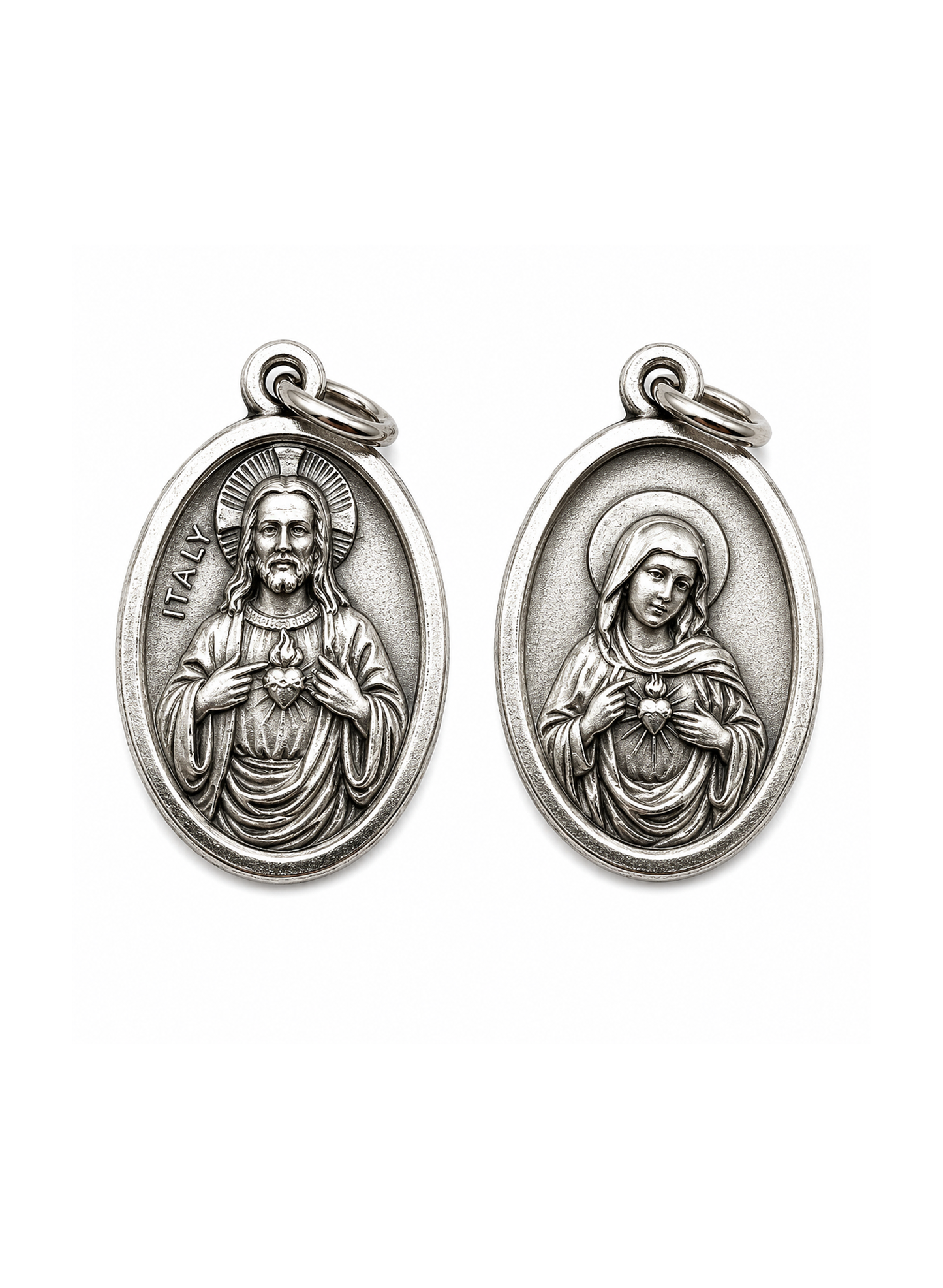 Medalha Sagrados Corações de Jesus e Maria
