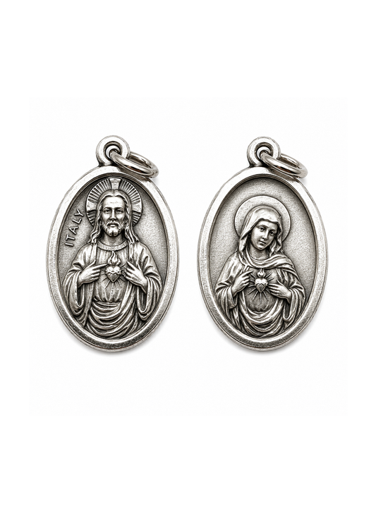 Medalha Sagrados Corações de Jesus e Maria