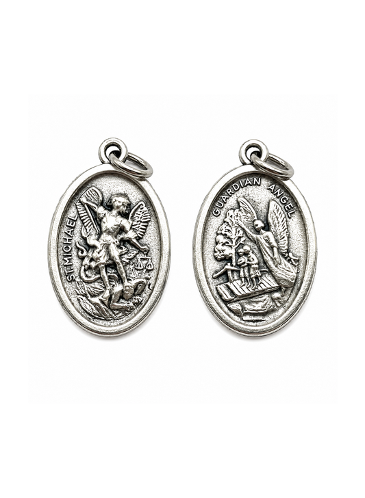 Medalha São Miguel Arcanjo e Anjo da Guarda