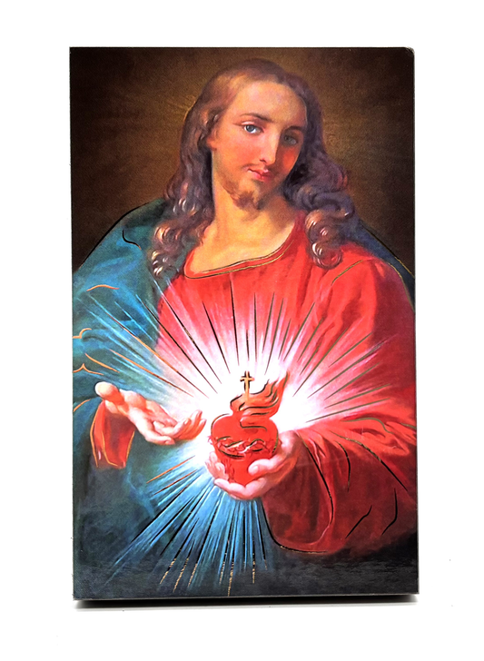 Quadro Sagrado Coração de Jesus em madeira