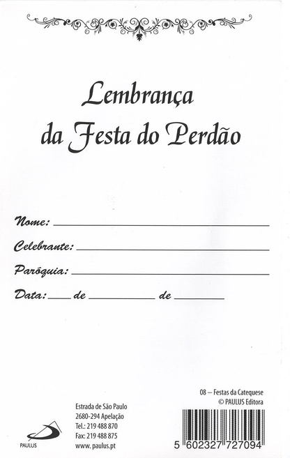 Diploma Lembrança da Festa do Perdão - 10 un.
