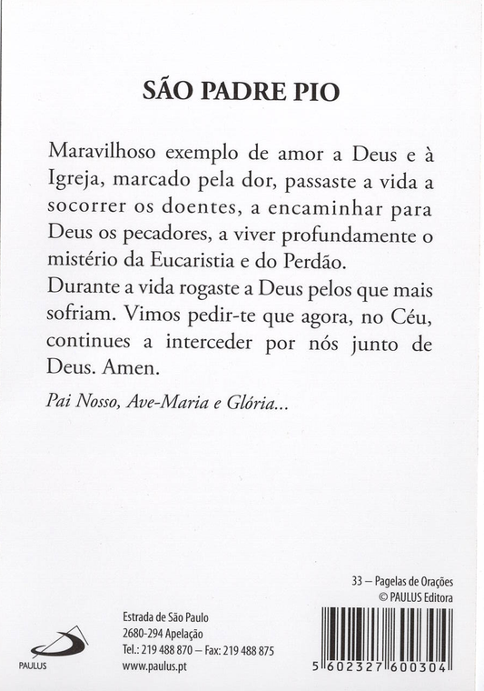 Pagela São Pio de Pietrelcina - 25 un.