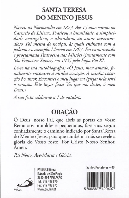 Pagela Santa Teresa do Menino Jesus - 25 un.