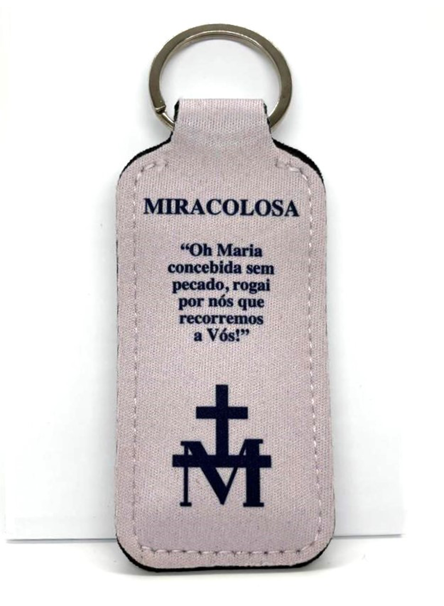 Porta-chaves dezena em tecido Nossa Senhora das Graças