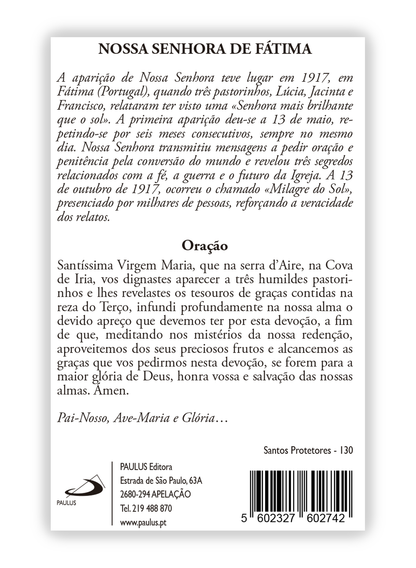 Pagela Nossa Senhora de Fátima - 25 un.