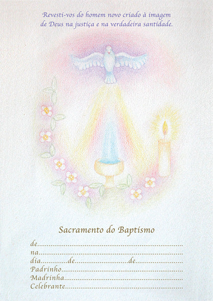 Diploma Batismo (cor-de-rosa)